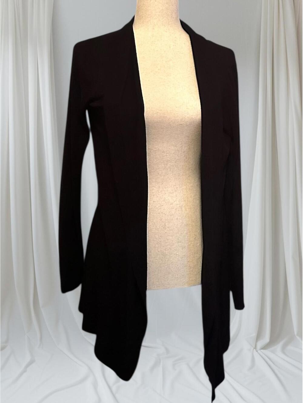 David Lawrence Black Open Front Women's Cardigan - Size M